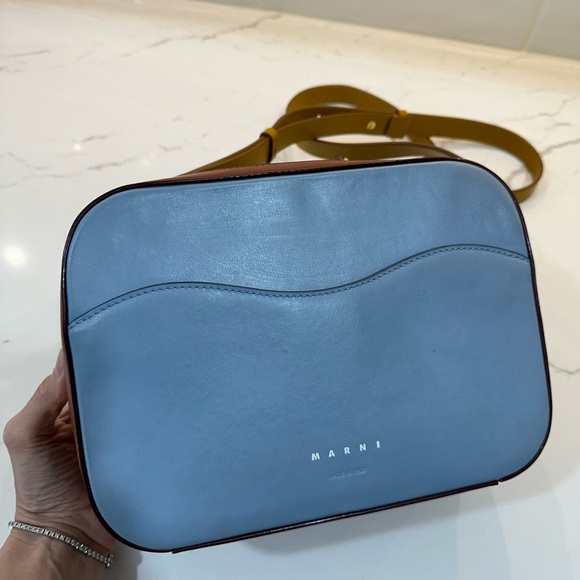 ❌SOLD❌Marni color block camera bag leather blue yellow brown - Picture 2 of 10
